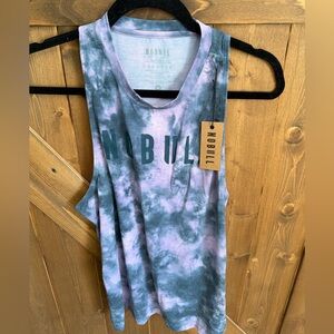 NOBULL Women's Muscle Tee - Slate and Purple Tie-Dye Medium